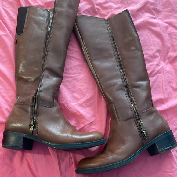 Franco Sarto size 7 brown leather riding boots - Picture 5 of 11